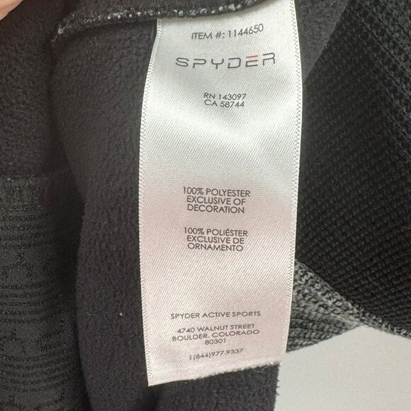 Spyder Constant Full Zip Jacket Charcoal Heather Mens XL Warm Knit Outerwear - Picture 7 of 8